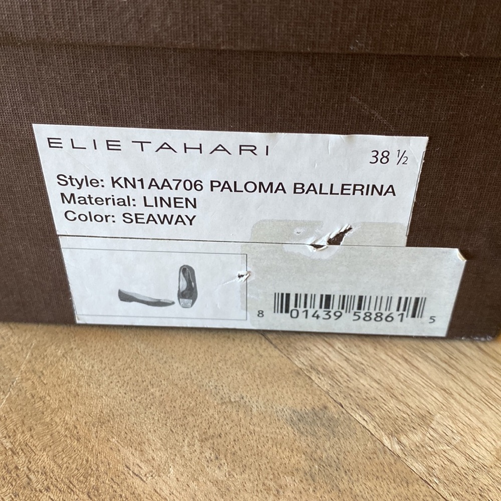 Elie Tahari  linen ballet flats. Size 38 1/2 - Picture 6 of 9